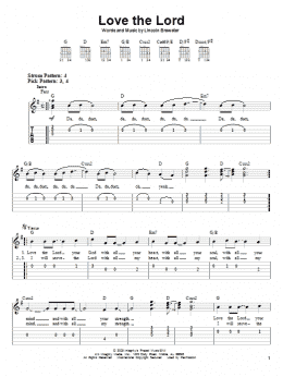 page one of Love The Lord (Easy Guitar Tab)
