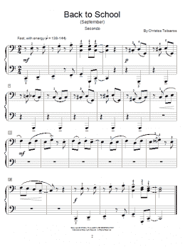 page one of Back To School (September) (Piano Duet)