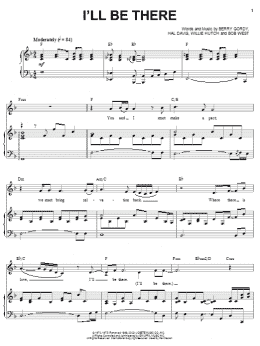 page one of I'll Be There (Piano, Vocal & Guitar Chords (Right-Hand Melody))