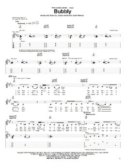 page one of Bubbly (Guitar Tab)