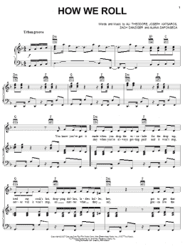 page one of How We Roll (Piano, Vocal & Guitar Chords (Right-Hand Melody))