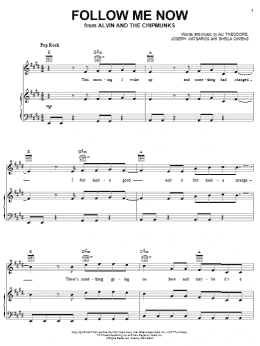 page one of Follow Me Now (Piano, Vocal & Guitar Chords (Right-Hand Melody))