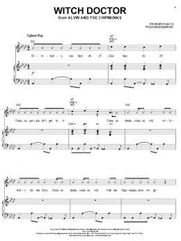 page one of Witch Doctor (Piano, Vocal & Guitar Chords (Right-Hand Melody))