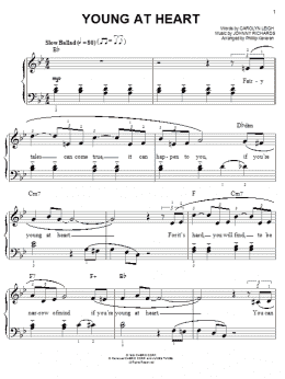 page one of Young At Heart (arr. Phillip Keveren) (Easy Piano)