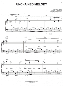 page one of Unchained Melody (arr. Phillip Keveren) (Easy Piano)