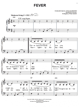 page one of Fever (arr. Phillip Keveren) (Easy Piano)