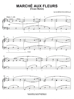 page one of Marche Aux Fleurs (Flower Market) (Piano Solo)