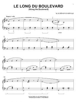 page one of Le Long du Boulevard (Along The Boulevard) (Piano Solo)