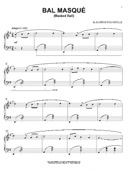 page one of Bal Masque (Masked Ball) (Piano Solo)