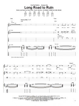 page one of Long Road To Ruin (Guitar Tab)