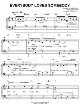 page one of Everybody Loves Somebody (arr. Phillip Keveren) (Easy Piano)