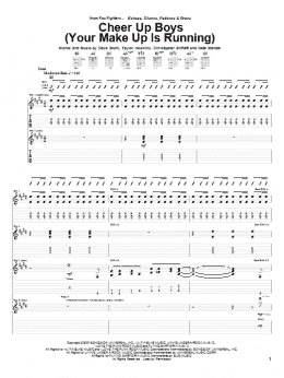 page one of Cheer Up Boys (Your Make Up Is Running) (Guitar Tab)