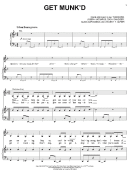 page one of Get Munk'd (Piano, Vocal & Guitar Chords (Right-Hand Melody))