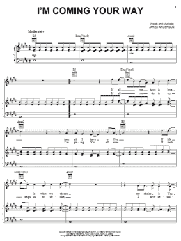 page one of I'm Coming Your Way (Piano, Vocal & Guitar Chords (Right-Hand Melody))