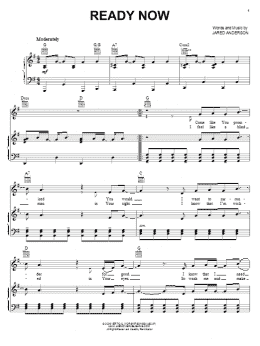 page one of Ready Now (Piano, Vocal & Guitar Chords (Right-Hand Melody))