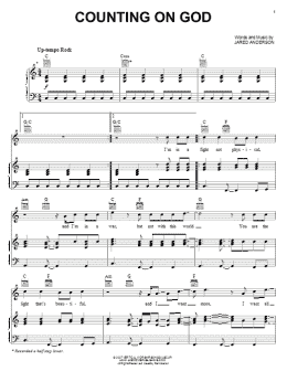 page one of Counting On God (Piano, Vocal & Guitar Chords (Right-Hand Melody))