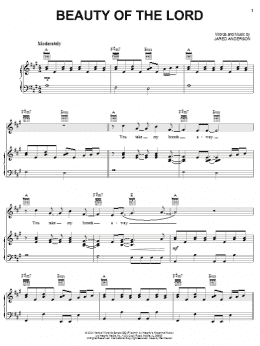page one of Beauty Of The Lord (Piano, Vocal & Guitar Chords (Right-Hand Melody))