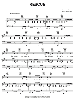 page one of Rescue (Piano, Vocal & Guitar Chords (Right-Hand Melody))