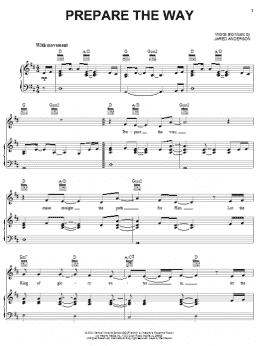 page one of Prepare The Way (Piano, Vocal & Guitar Chords (Right-Hand Melody))
