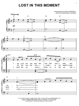page one of Lost In This Moment (Easy Piano)