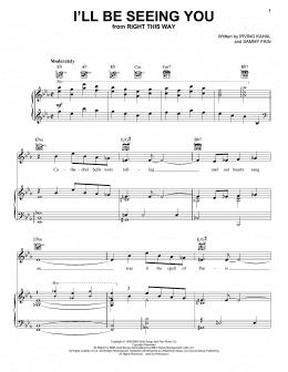 page one of I'll Be Seeing You (Piano, Vocal & Guitar Chords (Right-Hand Melody))