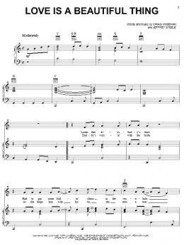 page one of Love Is A Beautiful Thing (Piano, Vocal & Guitar Chords (Right-Hand Melody))
