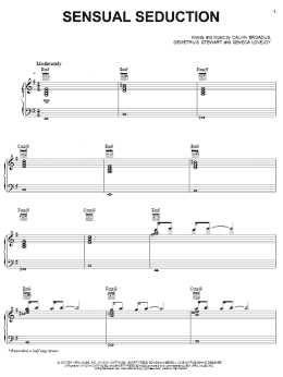 page one of Sensual Seduction (Piano, Vocal & Guitar Chords (Right-Hand Melody))