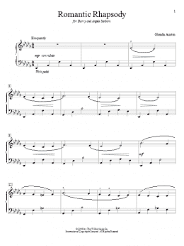 page one of Romantic Rhapsody (Educational Piano)