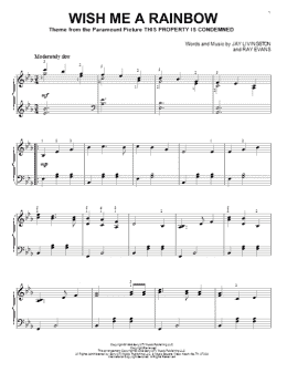page one of Wish Me A Rainbow (Piano Solo)