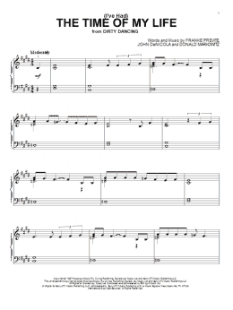 page one of (I've Had) The Time Of My Life (Piano Solo)