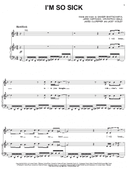page one of I'm So Sick (Piano, Vocal & Guitar Chords (Right-Hand Melody))