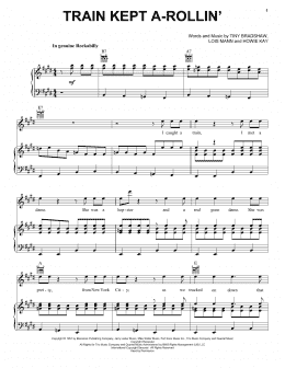 page one of Train Kept A-Rollin' (Piano, Vocal & Guitar Chords (Right-Hand Melody))