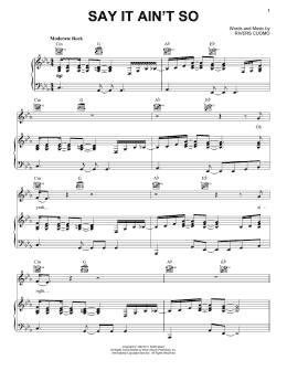 page one of Say It Ain't So (Piano, Vocal & Guitar Chords (Right-Hand Melody))