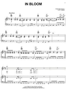 page one of In Bloom (Piano, Vocal & Guitar Chords (Right-Hand Melody))