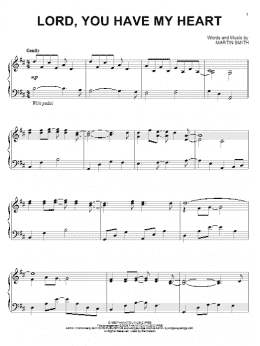page one of Lord, You Have My Heart (Piano Solo)