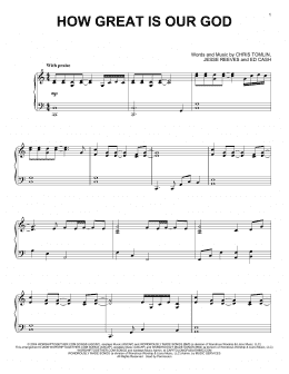 page one of How Great Is Our God (Piano Solo)