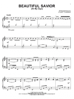 page one of Beautiful Savior (All My Days) (Piano Solo)