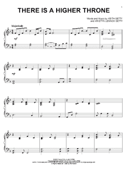 page one of There Is A Higher Throne (Piano Solo)