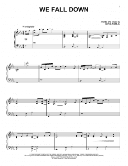 page one of We Fall Down (Piano Solo)
