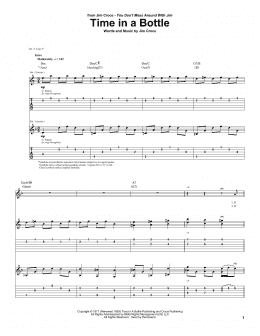 page one of Time In A Bottle (Guitar Tab)