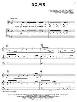 page one of No Air (Piano, Vocal & Guitar Chords (Right-Hand Melody))