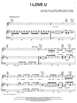page one of I Love U (Piano, Vocal & Guitar Chords (Right-Hand Melody))