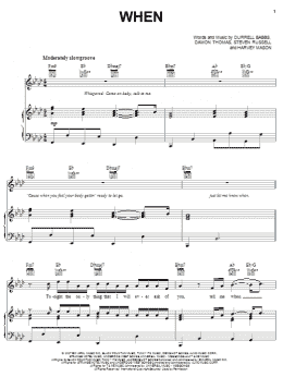 page one of When (Piano, Vocal & Guitar Chords (Right-Hand Melody))