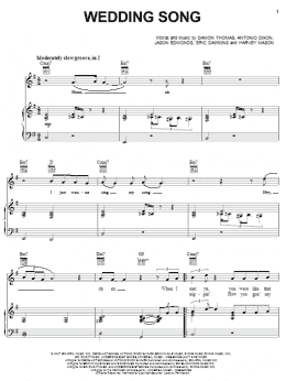 page one of Wedding Song (Piano, Vocal & Guitar Chords (Right-Hand Melody))