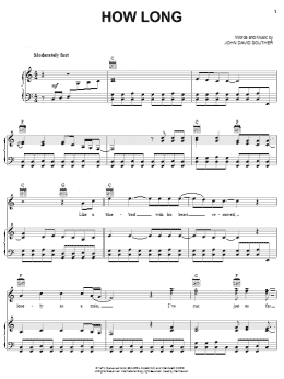 page one of How Long (Piano, Vocal & Guitar Chords (Right-Hand Melody))
