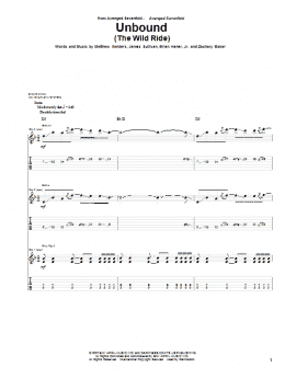 page one of Unbound (The Wild Ride) (Guitar Tab)