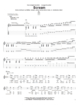 page one of Scream (Guitar Tab)