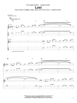 page one of Lost (Guitar Tab)