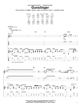 page one of Gunslinger (Guitar Tab)
