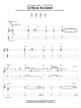 page one of Critical Acclaim (Guitar Tab)